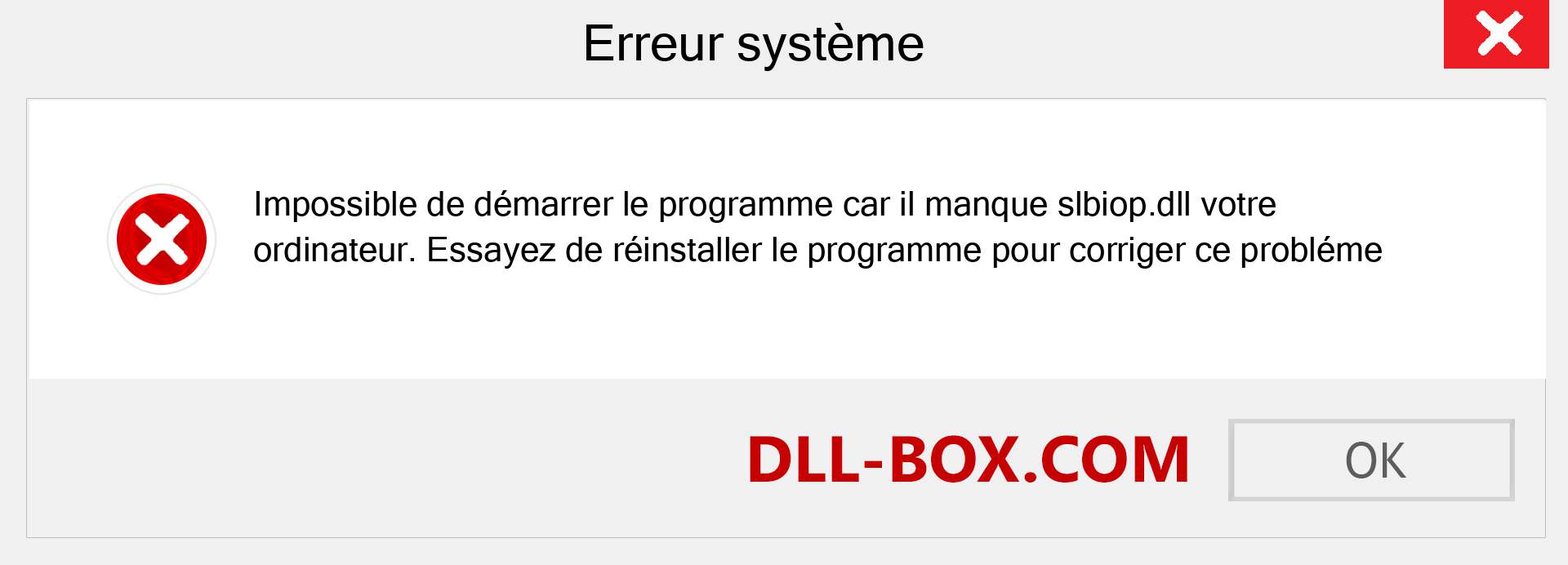 Le fichier slbiop.dll est manquant ?. Télécharger pour Windows 7, 8, 10 - Correction de l'erreur manquante slbiop dll sur Windows, photos, images